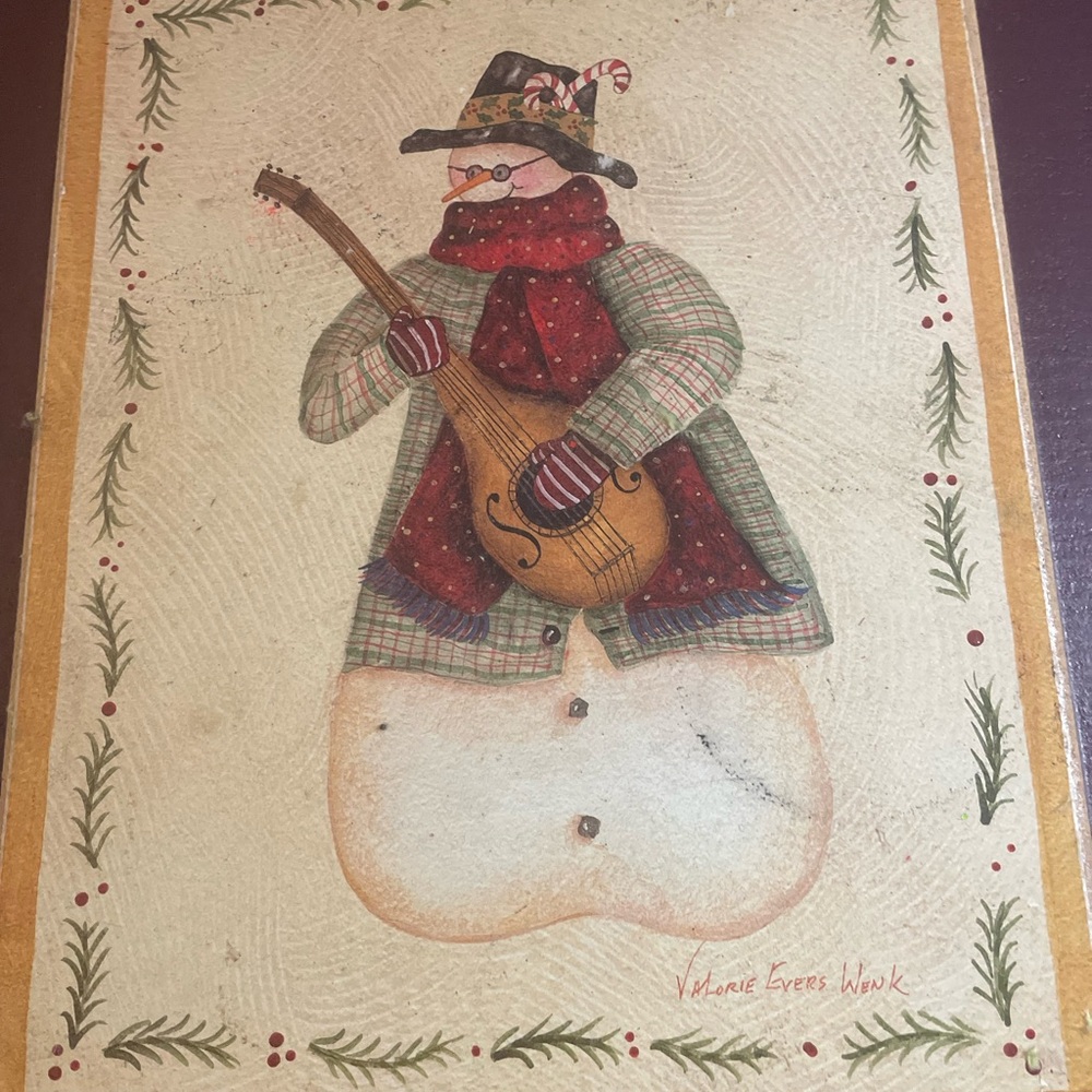 Whimsical Snowman Holiday Wall Art